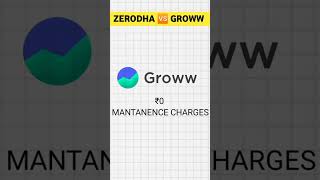 Zerodha vs Groww  Best Stock Trading App  Groww vs Zerodha Brokerage charges [upl. by Henig]