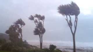 Isles of Scilly Storm At Porthcressa 14 February 2014 [upl. by Wendall436]