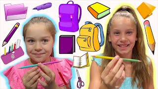 Kupujemo školski pribor u JEDNOJ BOJI  Challenge Back To School [upl. by Halyahs]