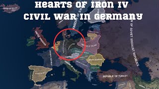 German Civil War  HOI4 Timelapse Magna Europa [upl. by Aramahs]