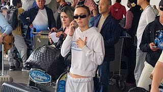 LilyRose Depp Lands In LA As Girlfriend 070 Shake Embarks On Australian Tour [upl. by Gwendolin]