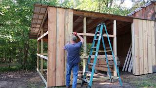 Putting Sawmill Boards on the Blacksmith Shop 2 [upl. by Dean874]