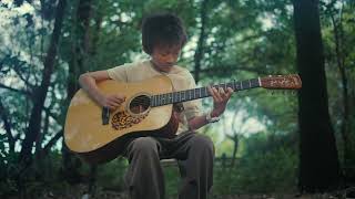 Tony Rice Bluegrass Guitar Song Played by 11yearold Kid Learning by Himself [upl. by Wieche]