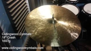 Collingwood Cymbals 18quot Crash 1697g [upl. by Enaywd]