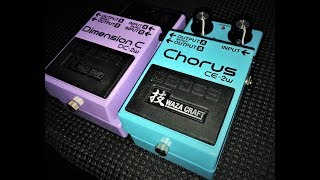 Boss DC2w Waza Craft Dimension Chorus VS Boss CE2w Waza Craft Chorus [upl. by Bysshe]