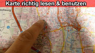 Landkarte  Straßenkarte  Stadtplan richtig lesen amp Karte richtig einnorden  Anleitung [upl. by Sheaff551]