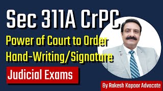 Section 311A Crpc Sec 311A CrPC Criminal Procedure Code Lectures Best CrPC Lecture Series Hindi [upl. by Enilkcaj619]