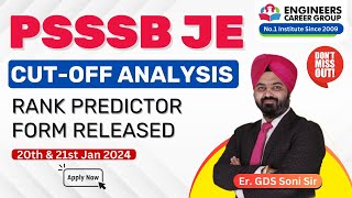 PSSSB JE Expected Cut Off Analysis [upl. by Kwapong]