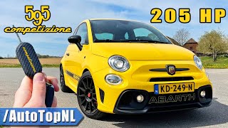 205HP ABARTH 595 Competizione REVIEW on AUTOBAHN by AutoTopNL [upl. by Raff]