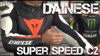 Dainese Super Speed C2 Leather Jacket Review from Sportbiketrackgearcom [upl. by Billmyre998]