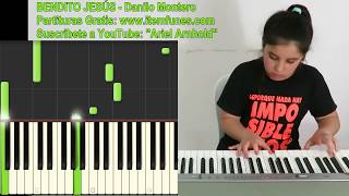 BENDITO JESUS  Danilo Montero  Cover Niña Tutorial Descarga Partitura Facil Gratis [upl. by Martynne]