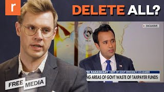 Elon Musk Vivek Ramaswamy VOW to DELETE excess federal jobs departments  Free Media [upl. by Clevie]