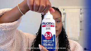 How To Use The Mucinex 2in1 Saline Nasal Spray  Mucinex [upl. by Laurella]