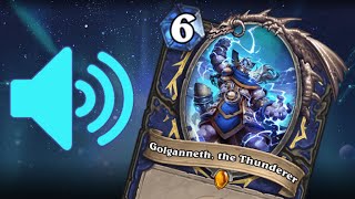 Hearthstone  Golganneth the Thunderer Voice Lines [upl. by Guendolen63]