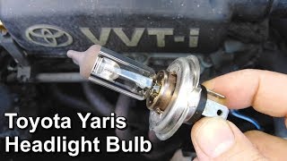 Replacing the Headlight Bulb on a Toyota Yaris [upl. by Seyer459]