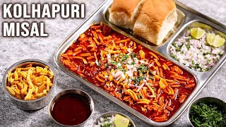 How To Make The Tastiest Kolhapuri Misal at Home  Yummy Breakfast Meal Snack [upl. by Ayin]