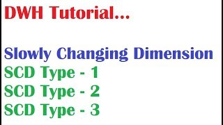 DWH Tutorial 16 Slowly Changing Dimensions and Types in Data Warehousing [upl. by Joelie]