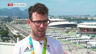 Mark Cavendish Celebrates Olympic Silver [upl. by Antonina]