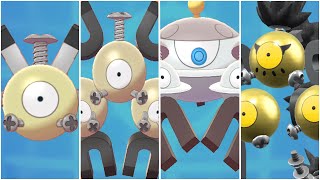 FULL MAGNETON EVOLUTION FORM TEAM Shiny Magnemite Magneton Paradox Magnezone Sandy Shocks [upl. by Gnort]