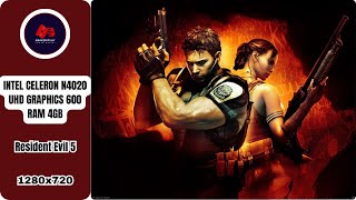 RESIDENT EVIL 5  Celeron N4020  UHD 600  4GB RAM  2024 [upl. by Zanlog]