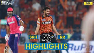 SRH vs RR Highlights Bhuvneshwar Kumar Shines As Hyderabad Beats Rajasthan By 1 Run  IPL 2024 [upl. by Ramahs]