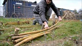 Barrière en branches de saule tressées cest gratuit  TUTO [upl. by Atazroglam]