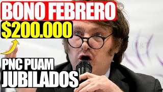 💲Bono de Febrero Confirmado❗ Jubilados y PNC Tienen que Superar los 200000  Cobros ANSES 2024 [upl. by Denver]