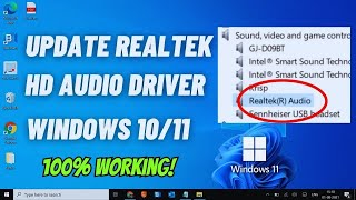 How to Download and Update Realtek HD Audio Driver on Windows 10Windows 11 2024 [upl. by Oak]