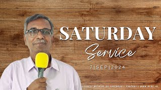 Saturday Service  07 Sep 2024  1100AM  Ps Chellapa [upl. by Inaboy]