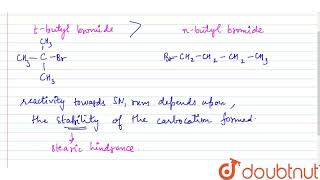 Why is t butyl bromide more reactive towards SN 1 reaction as compared to n butyl bromide [upl. by Gomer]