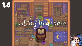 Witchy Bedroom Design  Stardew Valley 16 House Decoration [upl. by Tedda832]