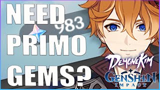 10 Ways To Get Free Primo Gems  Genshin Impact [upl. by Ahsinom]