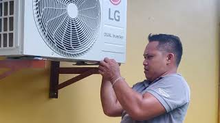 LG thinq air conditioner installation [upl. by Eenhat133]