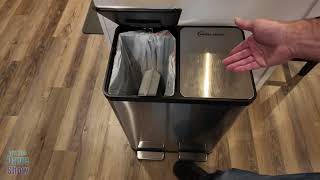 dual trash can for garbage and recycling [upl. by Eurd]