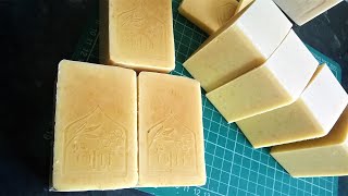 Cocoa Butter Creme Silk Cold Process Soap Making Double Cream Tussah Silk Raw Honey [upl. by Nomzaj544]