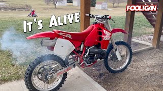 Firing up the Honda CR500  Kid wads the PW50  When do motovlogs return [upl. by Aihcropal]