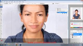การแต่งรูปคนให้หน้าสวย เนียน ใส ด้วย Photoshop [upl. by Elden]