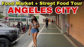 Walk in ANGELES CITY — Streets Food Market amp Street Food Tour  Pampanga Philippines [upl. by Holt]