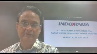 RUPST INDR  Indorama Synthetics Tbk 2024  Rapat Umum Pemegang Saham Tahunan [upl. by Cupo]