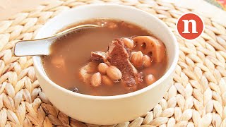 Lotus Root Soup with Peanuts  Ling Ngau Tong  莲藕汤 Nyonya Cooking [upl. by Kling]