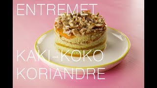 Entremet KakiKoriandreKoko cru et végétal [upl. by Anilak]