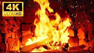 🔥 Beautiful 4K Fireplace  Fireplace with Soothing Crackling Fire Sounds for Relaxation [upl. by Ralat]