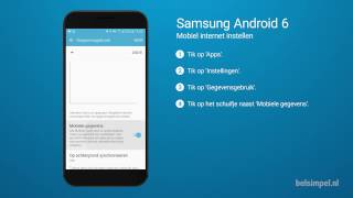 Tips amp Tricks  Samsung smartphone Mobiel internet instellen Android 6 [upl. by Pape]