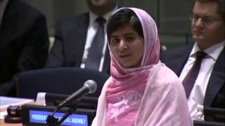 Malala Yousafzais Speech at the UN [upl. by Esinev735]