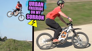 URBAN FREERIDE ON MY SURRON ELECTRIC DIRT BIKE [upl. by Yeslrahc]