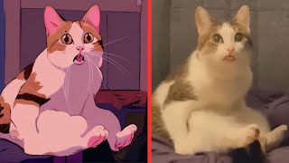 You Cant Stop Laughing💯🤣🤣Funniest Cats and Dogs🐱Funny Drawing Cat Memes🤣Funny Animals😂Loop Media [upl. by Yecnay]