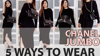 5 WAYS TO WEAR THE CHANEL JUMBO CLASSIC FLAP  ARE BIG BAGS COMING BACK JUMBO OUTDATED [upl. by Joh]