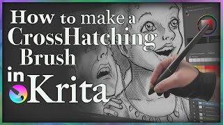 How to make CrossHatching Brushes in Krita [upl. by Mcnamee]