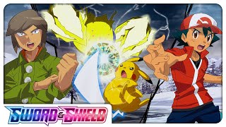 ASH VS BRANDON IN THE CROWN TUNDRA  Pokémon Sword amp Shield Anime [upl. by Rudy]