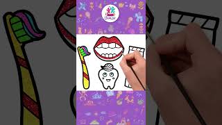 🪥Comment dessiner une brosse à dents et du dentifrice ✏️shorts drawing coloring [upl. by Prince895]